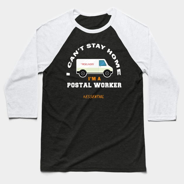 Postal Worker 2020 Quarantined Baseball T-Shirt by Flipodesigner